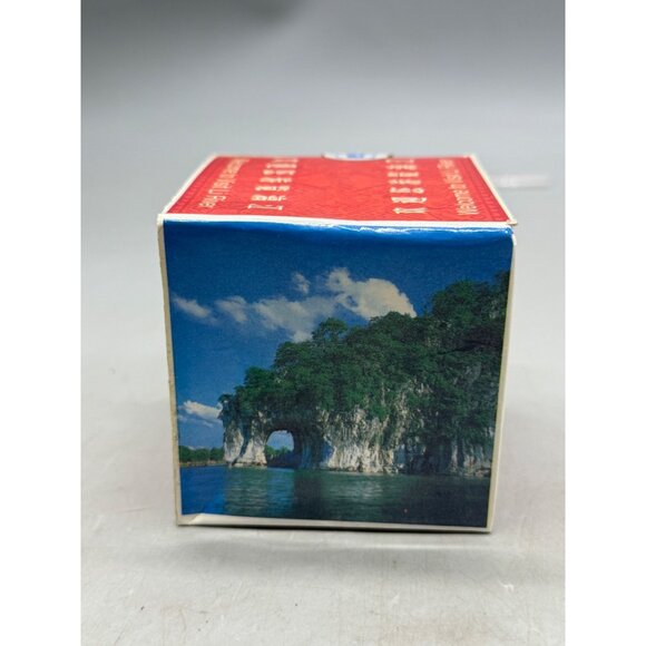 Vtg Asian Silk Ball Hanging Red Tassels Original Box Chinese Throwing Ornament - Picture 3 of 8